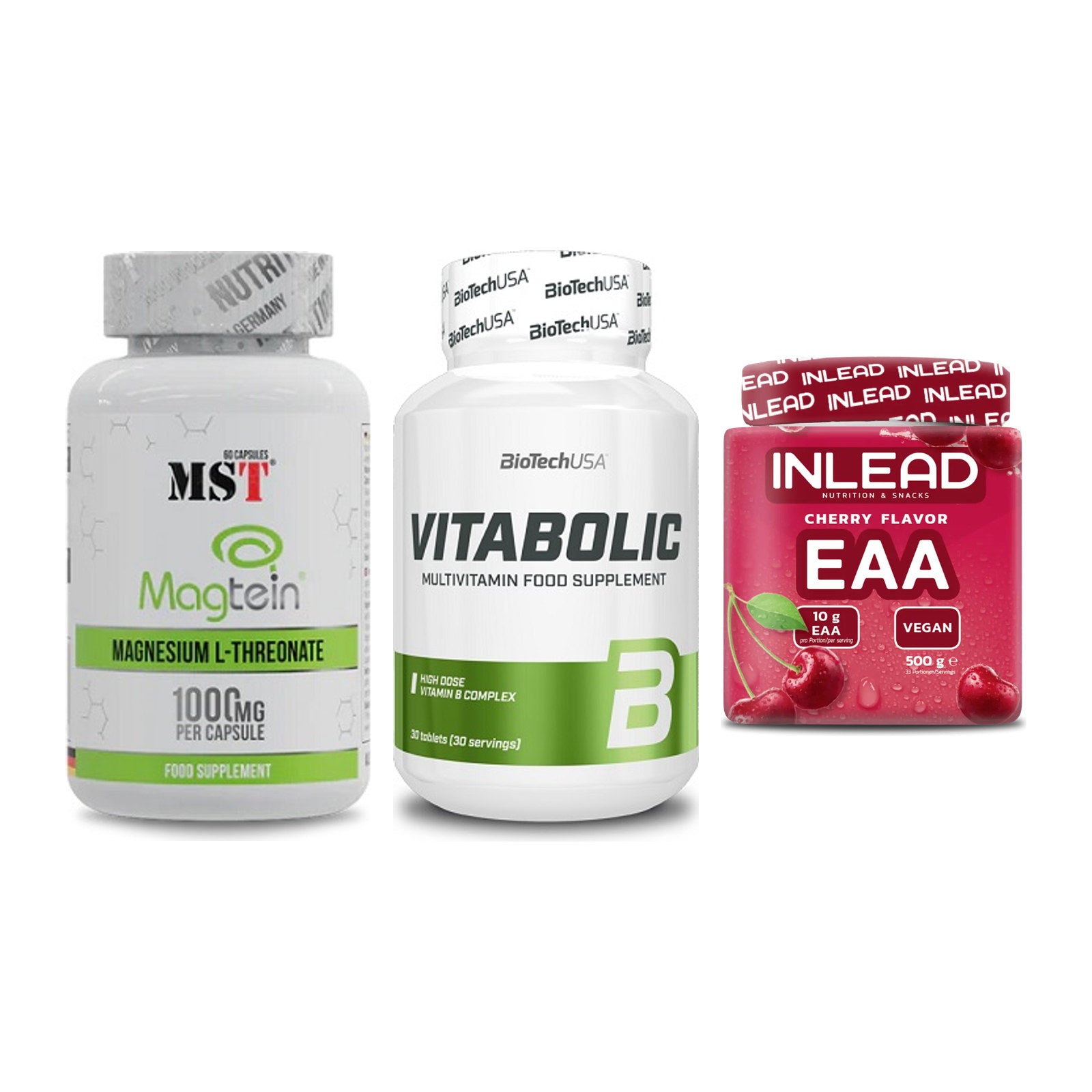 Ausdauer-Set: MST Magnesium + BioTech Vitaboli + INLEAD EAA – alle enthaltenen Artikel