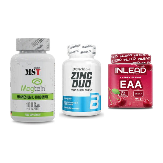 Ausdauer-Set: MST Magnesium + BioTech Zinc Duo + INLEAD EAA – alle enthaltenen Artikel