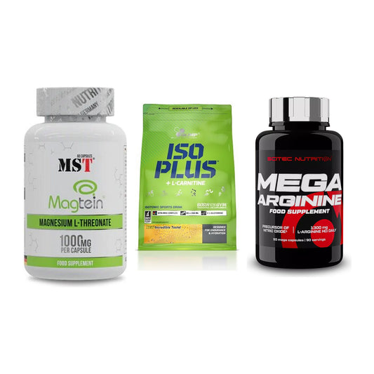 Ausdauer-Set: MST Magnesium + Olimp Iso Plus + Scitec Mega – alle enthaltenen Artikel