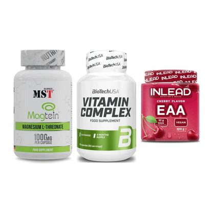 Ausdauer-Set: MST Magnesium + BioTech Vitamin + INLEAD EAA – alle enthaltenen Artikel
