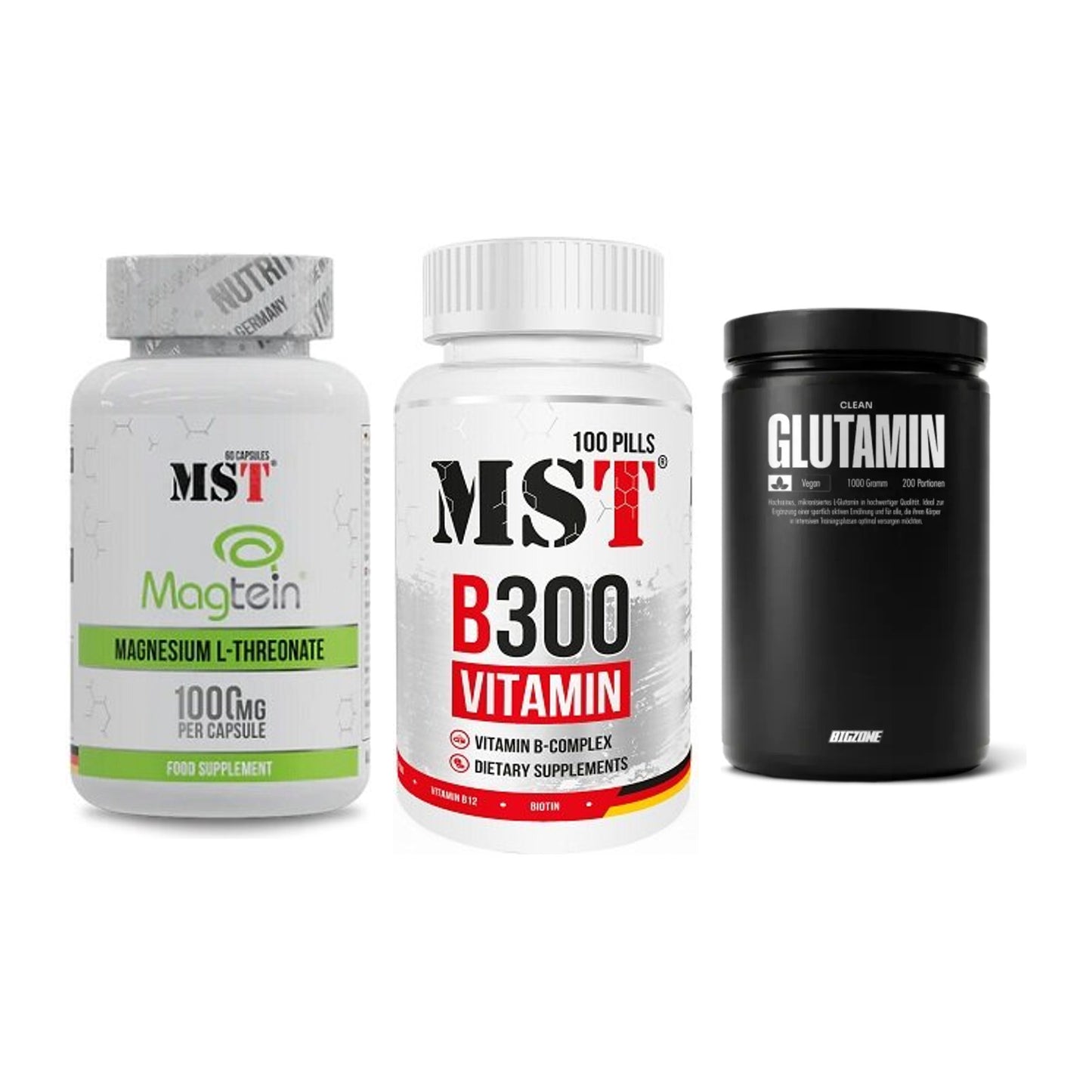 Ausdauer-Set: MST Magnesium + MST B300 B-Compl + Big Zone Glutami – alle enthaltenen Artikel