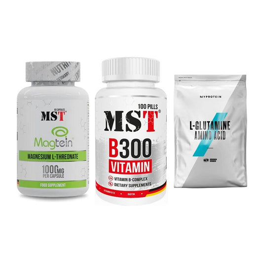 Ausdauer-Set: MST Magnesium + MST B300 B-Compl + MyProtein – alle enthaltenen Artikel