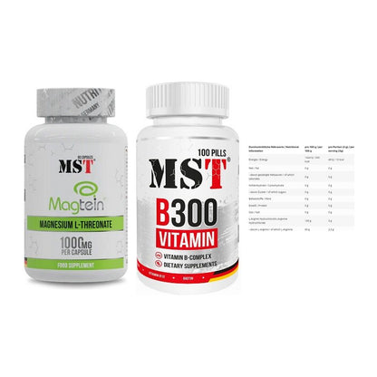 Ausdauer-Set: MST Magnesium + MST B300 B-Compl + INLEAD L-Arginin – alle enthaltenen Artikel
