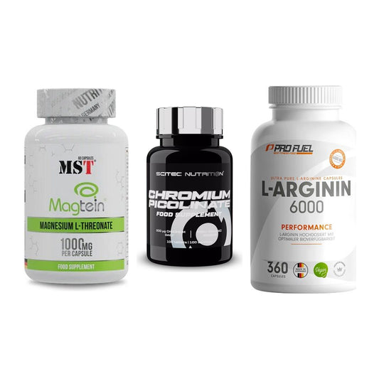 Ausdauer-Set: MST Magnesium + Scitec Chromium + ProFuel L-Argini – alle enthaltenen Artikel