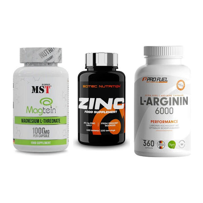 Ausdauer-Set: MST Magnesium + Scitec Zinc + ProFuel L-Argini – alle enthaltenen Artikel