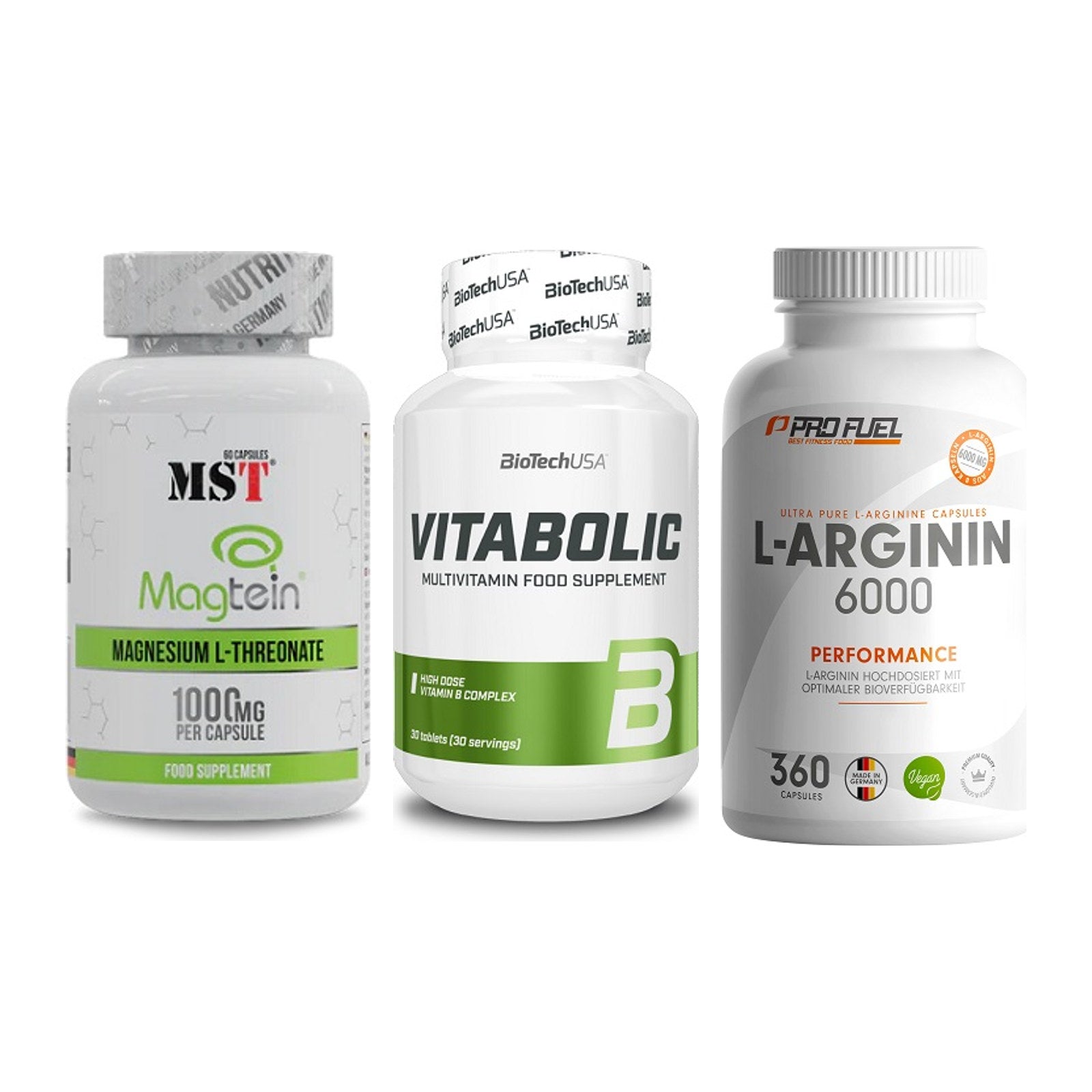 Ausdauer-Set: MST Magnesium + BioTech Vitaboli + ProFuel L-Argini – alle enthaltenen Artikel