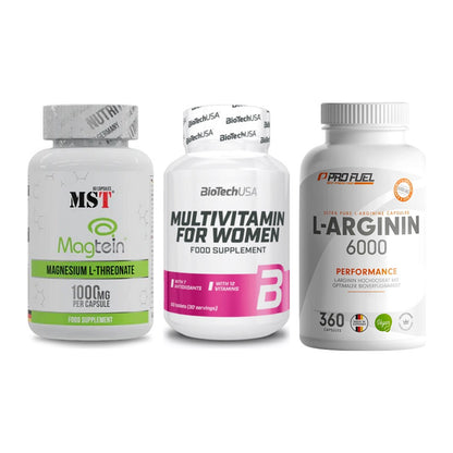 Ausdauer-Set: MST Magnesium + BioTech Multivit + ProFuel L-Argini – alle enthaltenen Artikel