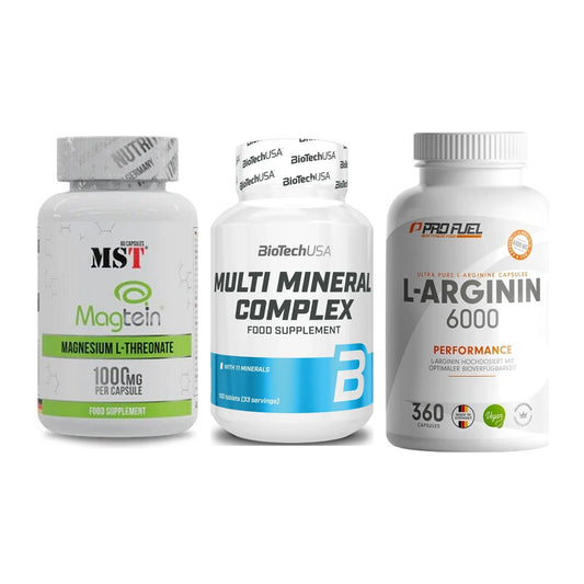 Ausdauer-Set: MST Magnesium + BioTech Multi + ProFuel L-Argini – alle enthaltenen Artikel