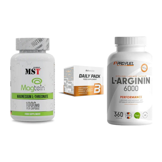 Ausdauer-Set: MST Magnesium + BioTech Daily + ProFuel L-Argini – alle enthaltenen Artikel