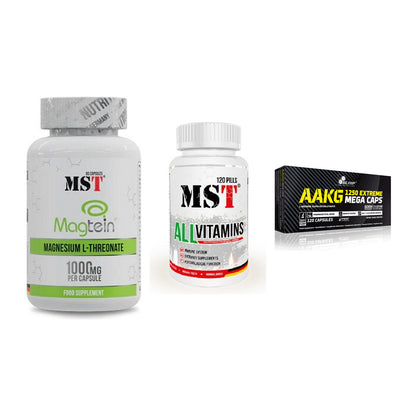 Ausdauer-Set: MST Magnesium + MST All Vitamins + Olimp AAKG – alle enthaltenen Artikel