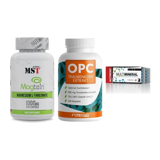 Ausdauer-Set: MST Magnesium + ProFuel OPC + Nutrend Multimin – alle enthaltenen Artikel