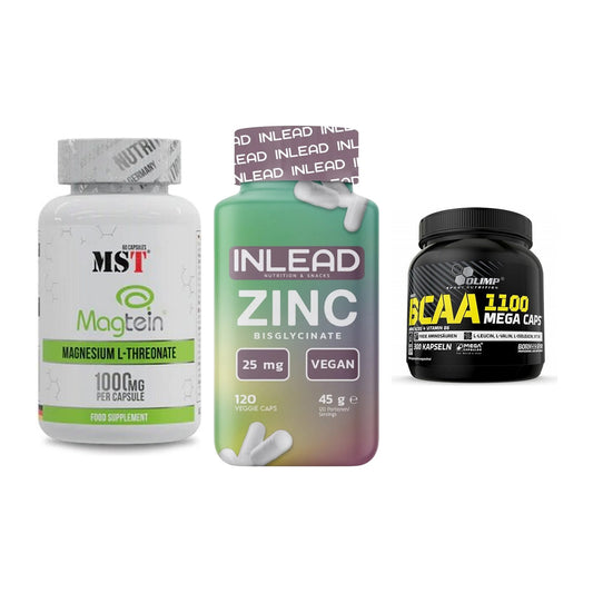 Ausdauer-Set: MST Magnesium + INLEAD Zink + Olimp BCAA Mega – alle enthaltenen Artikel