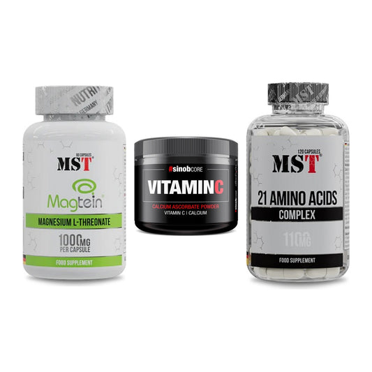 Ausdauer-Set: MST Magnesium + Sinob Vitamin C + MST 21 Amino – alle enthaltenen Artikel