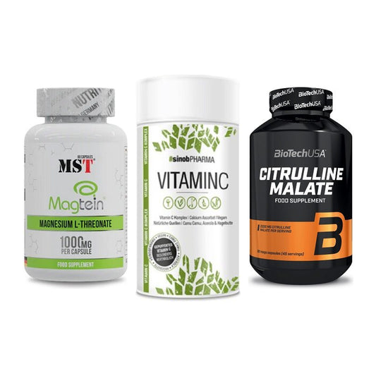 Ausdauer-Set: MST Magnesium + Sinob Vitamin C + BioTech Citrulli – alle enthaltenen Artikel