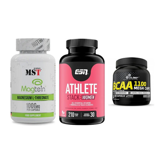 Ausdauer-Set: MST Magnesium + ESN Athlete + Olimp BCAA Mega – alle enthaltenen Artikel