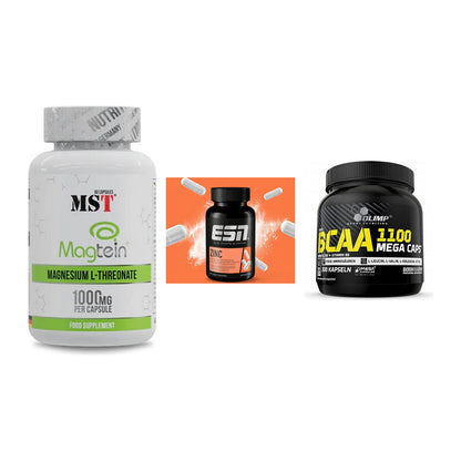 Ausdauer-Set: MST Magnesium + ESN Zinc + Olimp BCAA Mega – alle enthaltenen Artikel