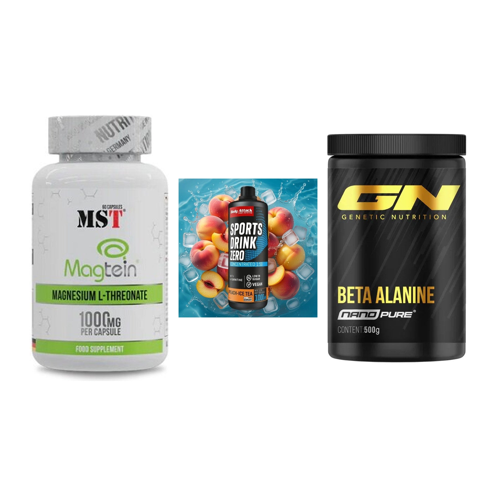 Ausdauer-Set: MST Magnesium + Body Attack + GN Nano Beta – alle enthaltenen Artikel