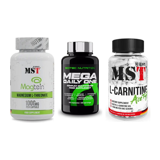 Ausdauer-Set: MST Magnesium + Scitec Mega + MST L-Carnitine – alle enthaltenen Artikel