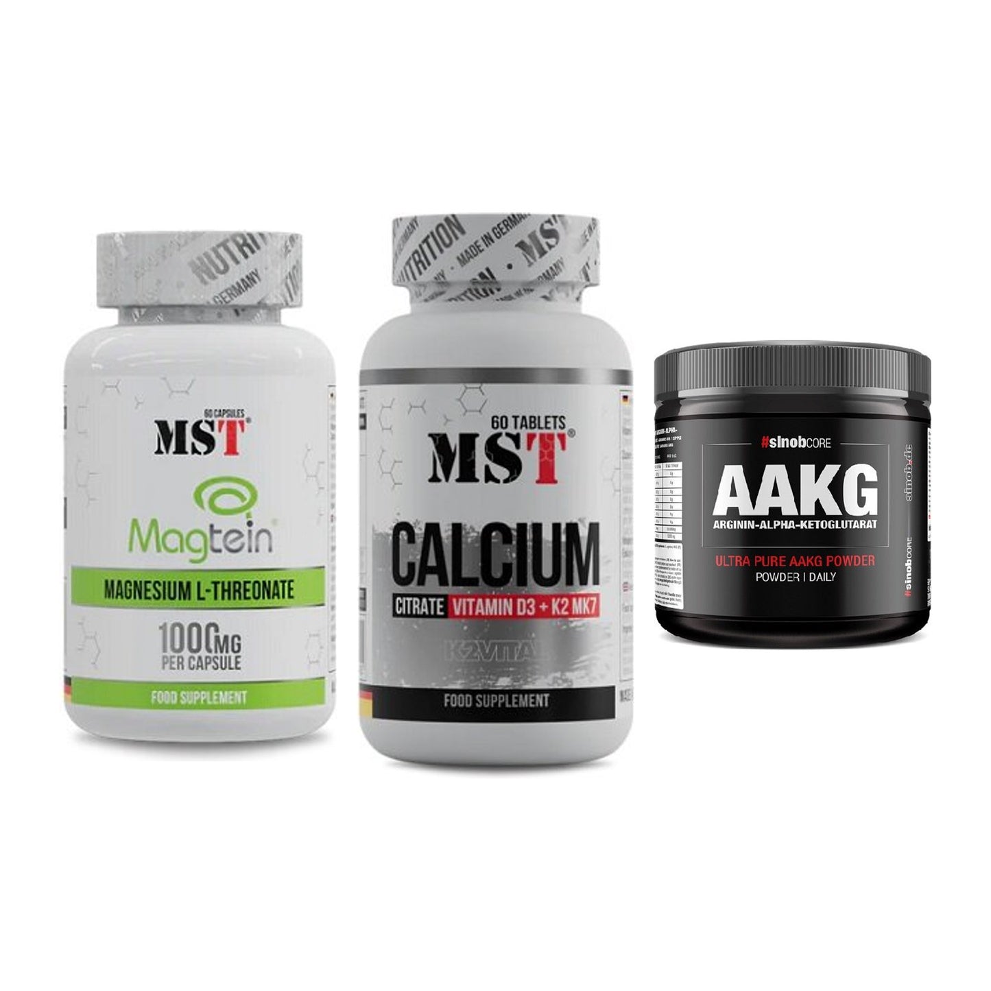 Ausdauer-Set: MST Magnesium + MST Calcium + Sinob Core – alle enthaltenen Artikel