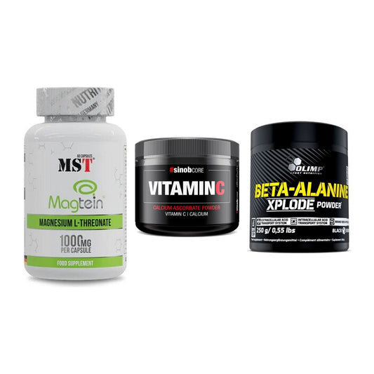 Ausdauer-Set: MST Magnesium + Sinob Vitamin C + Olimp Beta-Alani – alle enthaltenen Artikel