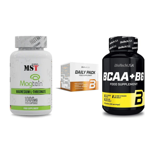 Ausdauer-Set: MST Magnesium + BioTech Daily + BioTech BCAA+B6 – alle enthaltenen Artikel