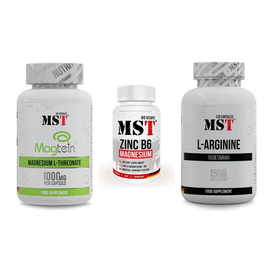 Ausdauer-Set: MST Magnesium + MST Zinc + MST L-Arginine – alle enthaltenen Artikel