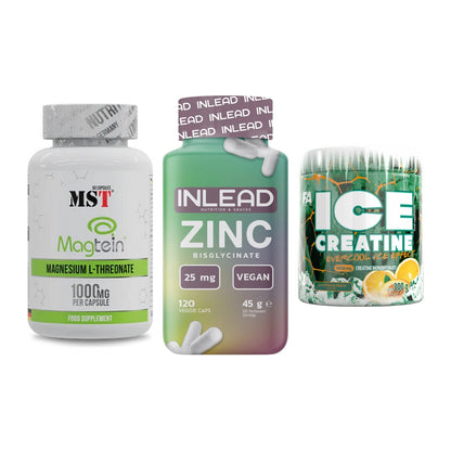 Ausdauer-Set: MST Magnesium + INLEAD Zink + FA Nutrition ICE – alle enthaltenen Artikel