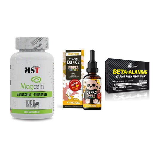 Ausdauer-Set: MST Magnesium + ProFuel VITAMIN + Olimp Beta-Alani – alle enthaltenen Artikel