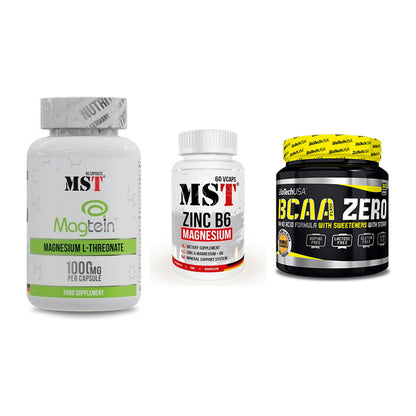Ausdauer-Set: MST Magnesium + MST Zinc + BioTech BCAA – alle enthaltenen Artikel
