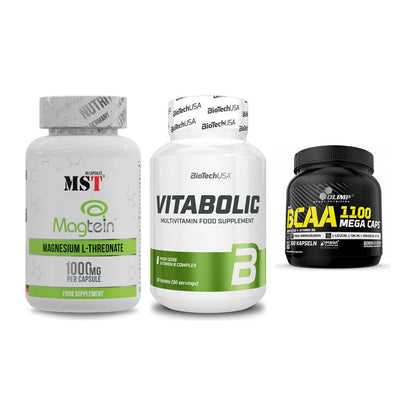 Ausdauer-Set: MST Magnesium + BioTech Vitaboli + Olimp BCAA Mega – alle enthaltenen Artikel