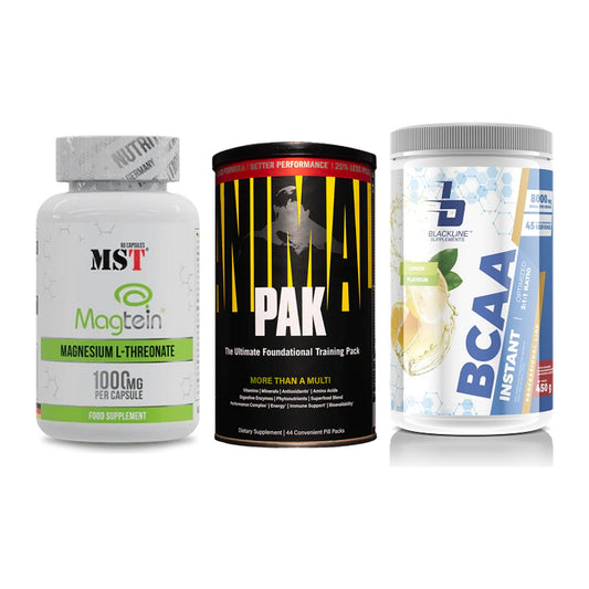 Ausdauer-Set: MST Magnesium + Universal Animal + Blackline – alle enthaltenen Artikel