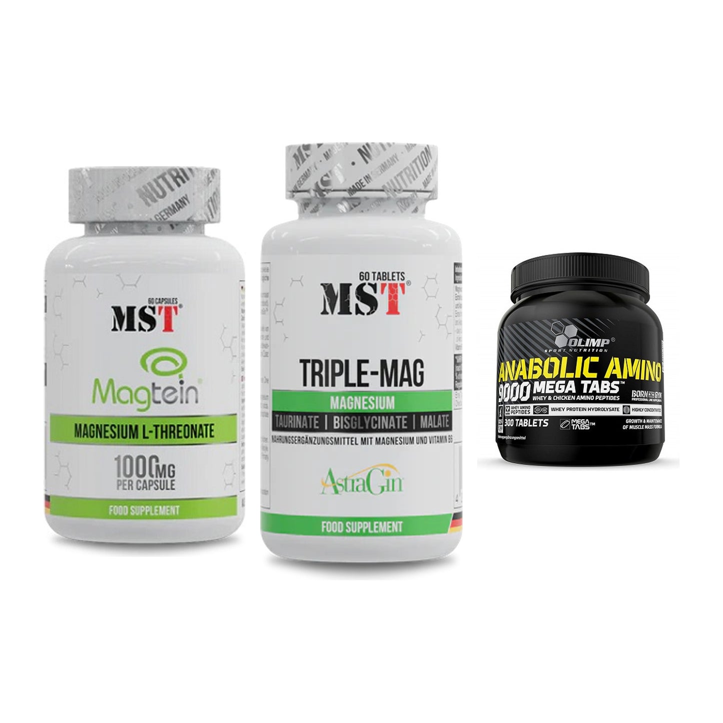 Ausdauer-Set: MST Magnesium + MST Tripple Mag + Olimp Anabolic – alle enthaltenen Artikel