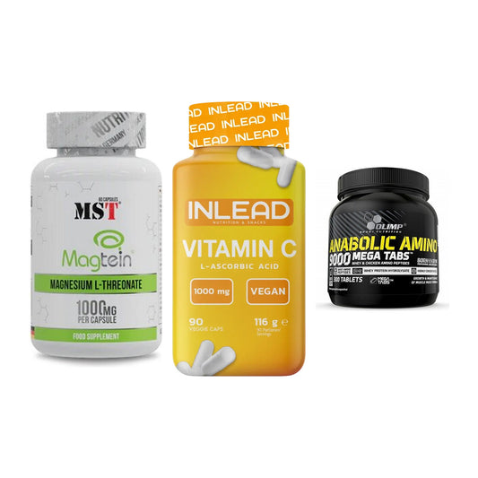 Ausdauer-Set: MST Magnesium + INLEAD Vitamin C + Olimp Anabolic – alle enthaltenen Artikel
