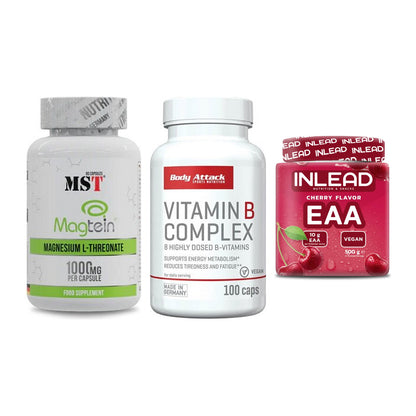 Ausdauer-Set: MST Magnesium + Body Attack + INLEAD EAA – alle enthaltenen Artikel