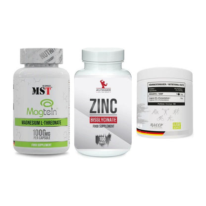 Ausdauer-Set: MST Magnesium + #GYMJUICE ZINC + MST Arginine HCL – alle enthaltenen Artikel