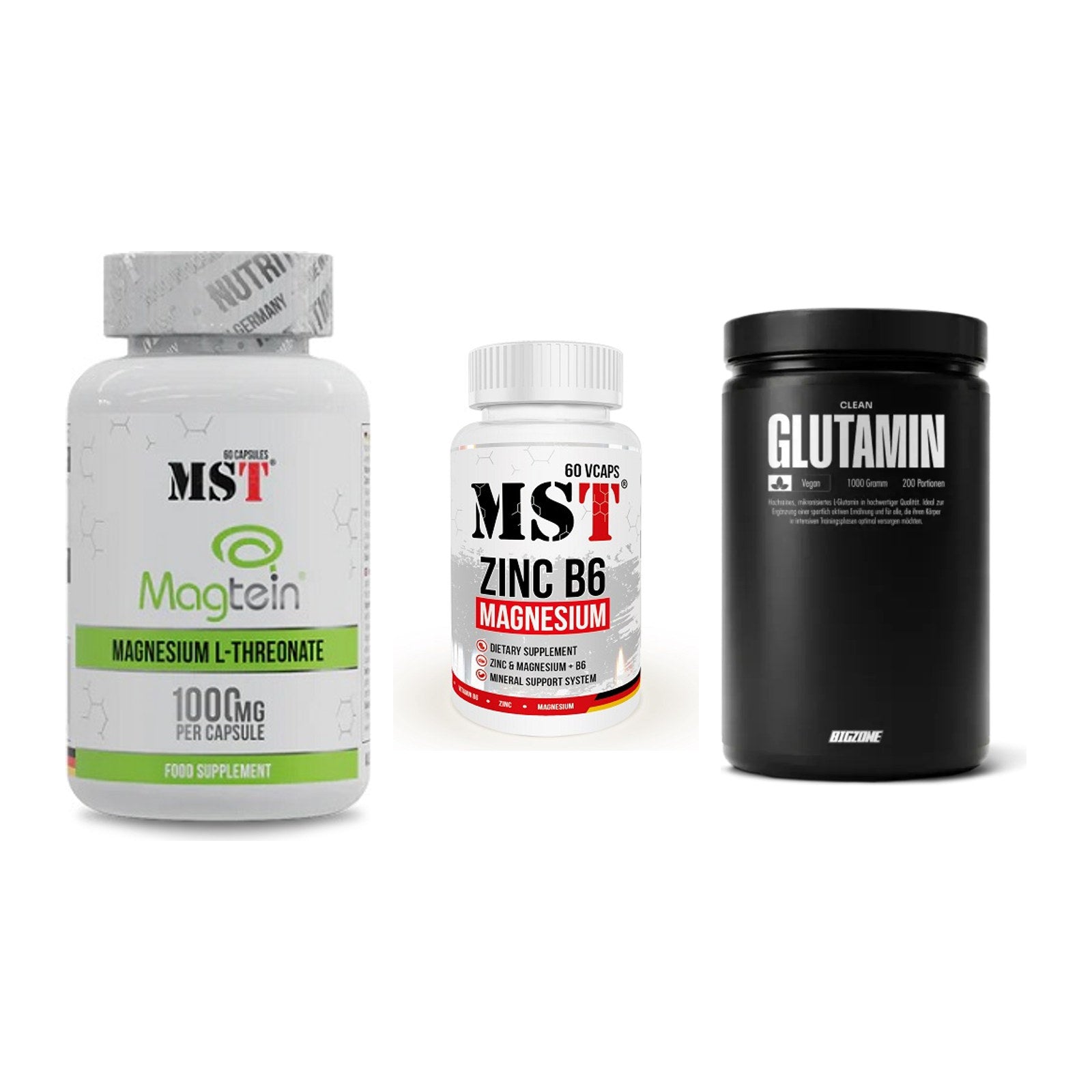 Ausdauer-Set: MST Magnesium + MST Zinc + Big Zone Glutami – alle enthaltenen Artikel