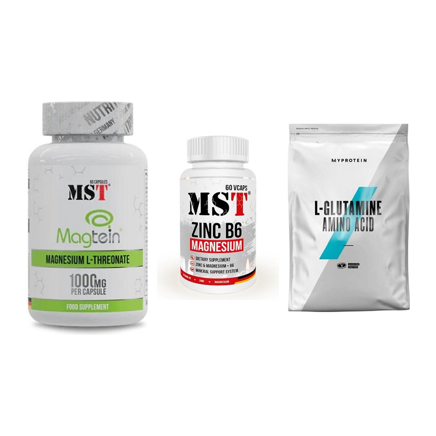 Ausdauer-Set: MST Magnesium + MST Zinc + MyProtein – alle enthaltenen Artikel