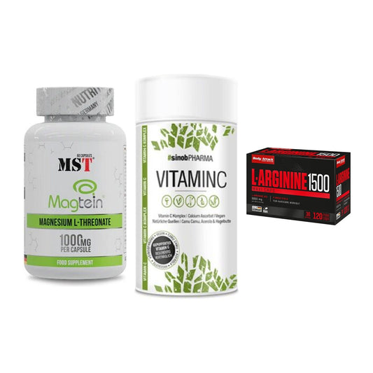 Ausdauer-Set: MST Magnesium + Sinob Vitamin C + Body Attack – alle enthaltenen Artikel