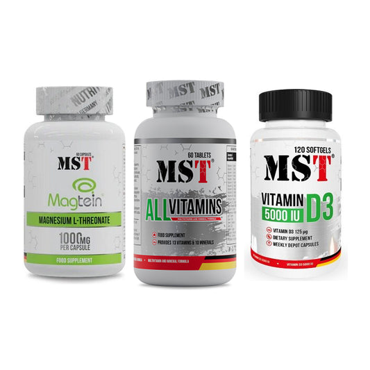 Ausdauer-Set: MST Magnesium + MST All Vitamins + MST Vitamin D3 – alle enthaltenen Artikel