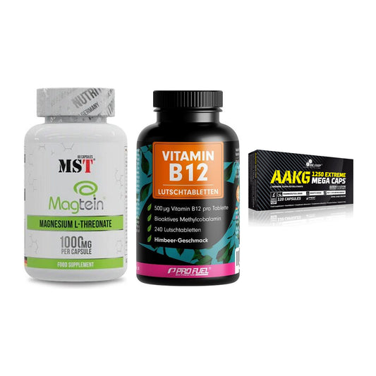 Ausdauer-Set: MST Magnesium + ProFuel Vitamin + Olimp AAKG – alle enthaltenen Artikel