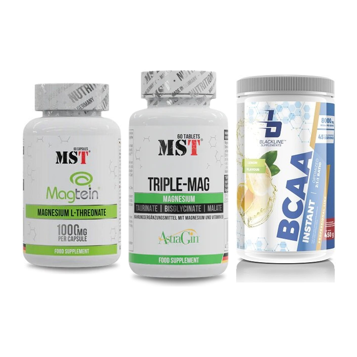 Ausdauer-Set: MST Magnesium + MST Tripple Mag + Blackline – alle enthaltenen Artikel
