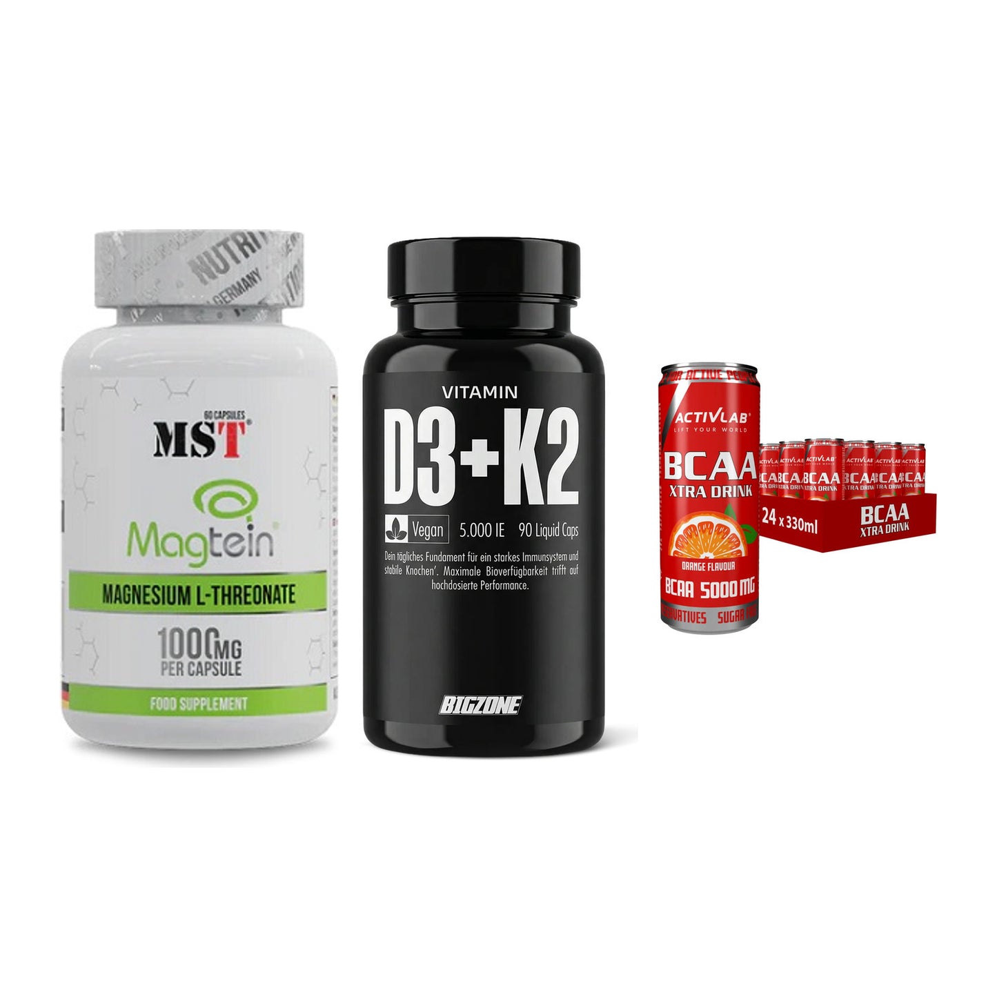 Ausdauer-Set: MST Magnesium + Big Zone Vitamin + Activlab BCAA – alle enthaltenen Artikel