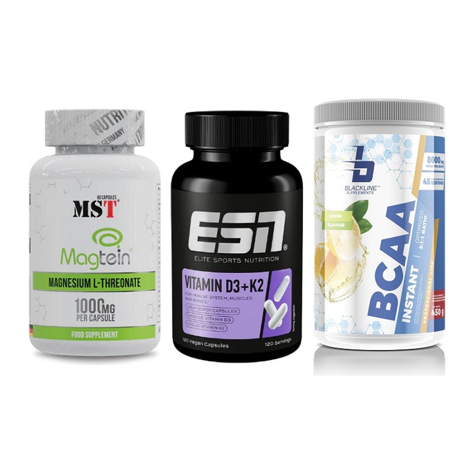 Ausdauer-Set: MST Magnesium + ESN Vitamin D3 + Blackline – alle enthaltenen Artikel