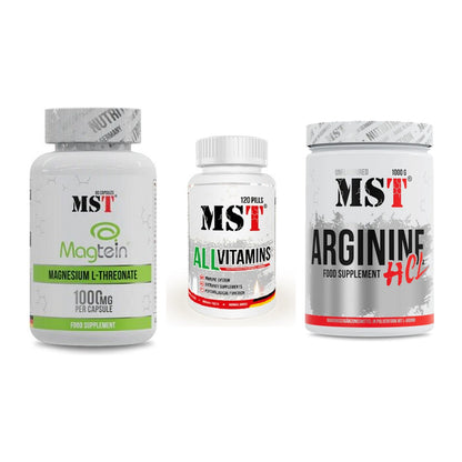 Ausdauer-Set: MST Magnesium + MST All Vitamins + MST Arginine HCL – alle enthaltenen Artikel