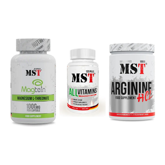 Ausdauer-Set: MST Magnesium + MST All Vitamins + MST Arginine HCL – alle enthaltenen Artikel