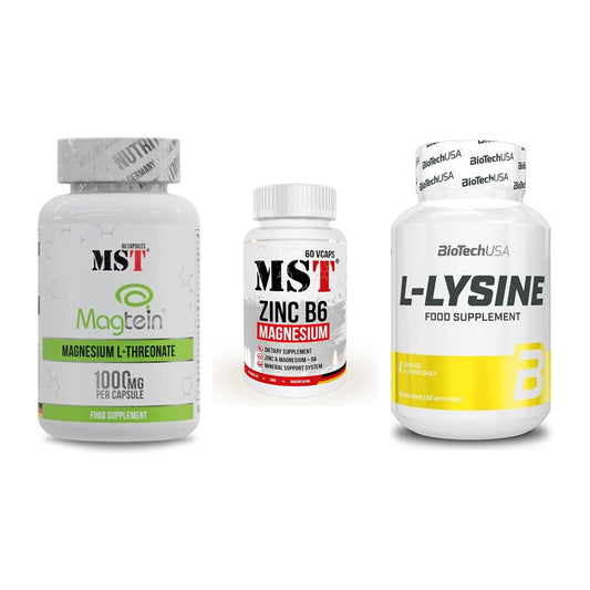 Ausdauer-Set: MST Magnesium + MST Zinc + BioTech L-Lysine – alle enthaltenen Artikel