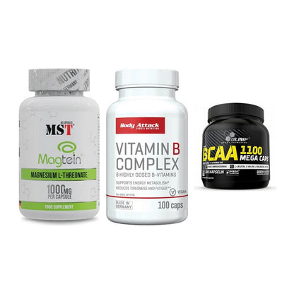 Ausdauer-Set: MST Magnesium + Body Attack + Olimp BCAA Mega – alle enthaltenen Artikel