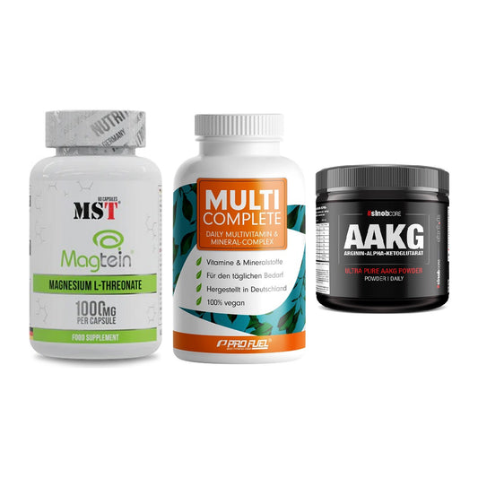 Ausdauer-Set: MST Magnesium + ProFuel MULTI + Sinob Core – alle enthaltenen Artikel