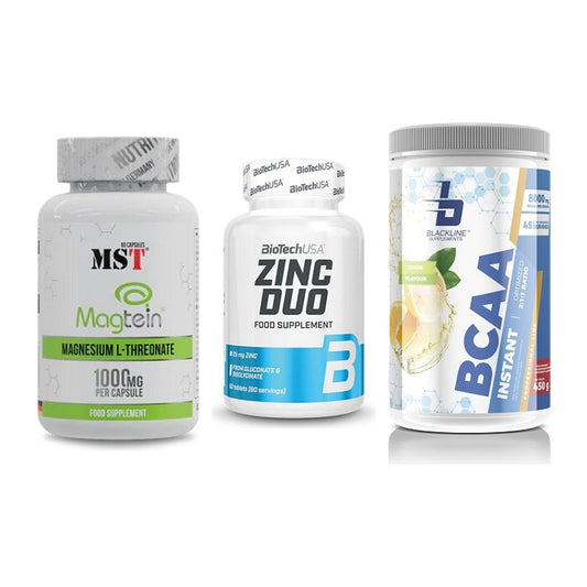 Ausdauer-Set: MST Magnesium + BioTech Zinc Duo + Blackline – alle enthaltenen Artikel