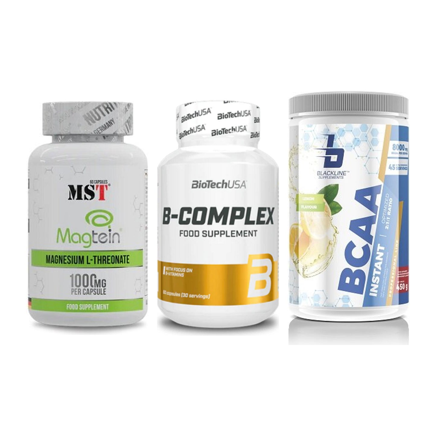 Ausdauer-Set: MST Magnesium + BioTech B + Blackline – alle enthaltenen Artikel